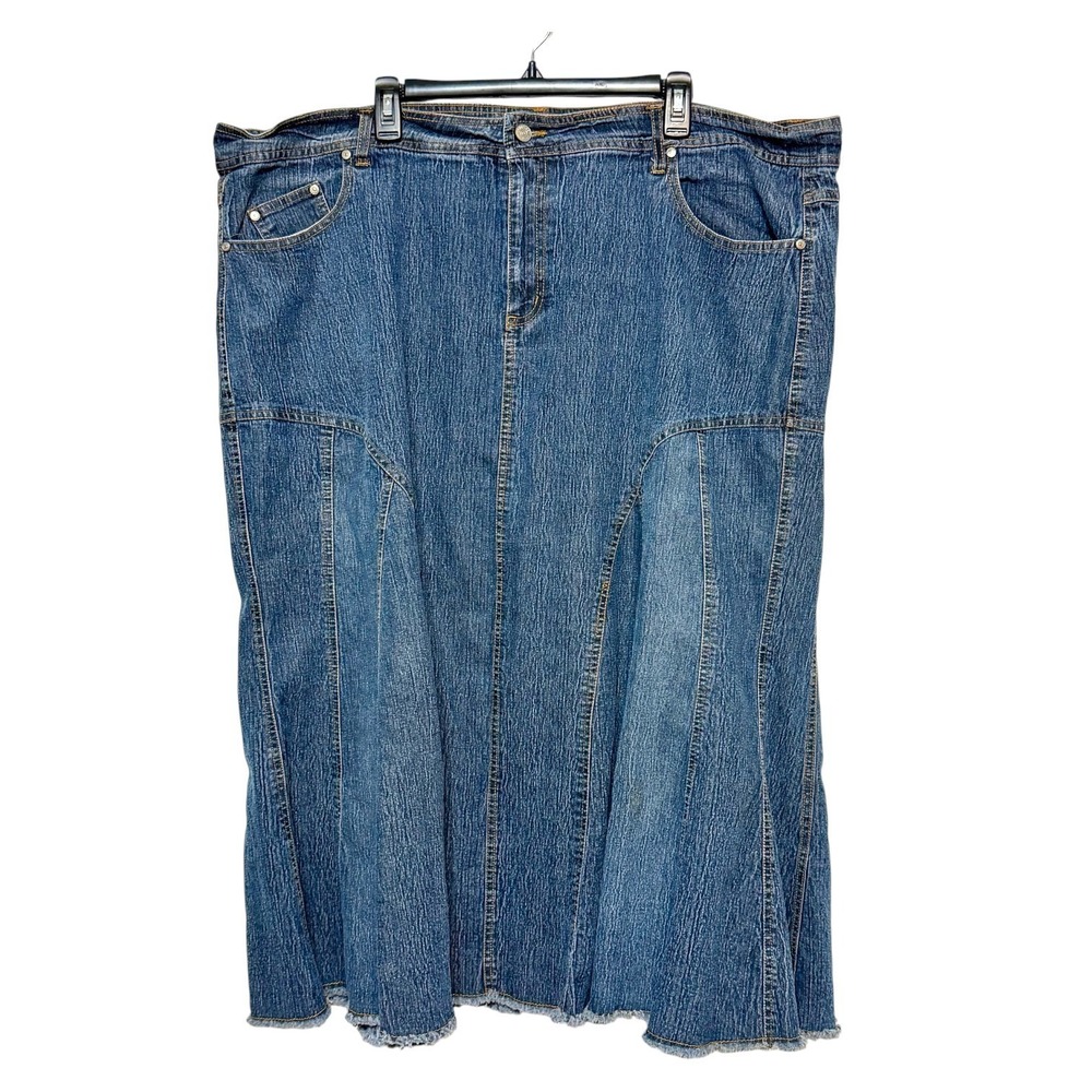 Vintage‎ Goddess Y2K Denim A Line Skirt Womens 26 Retro Skater Girl Grunge Urban